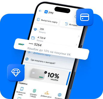 VK Pay on mobile device